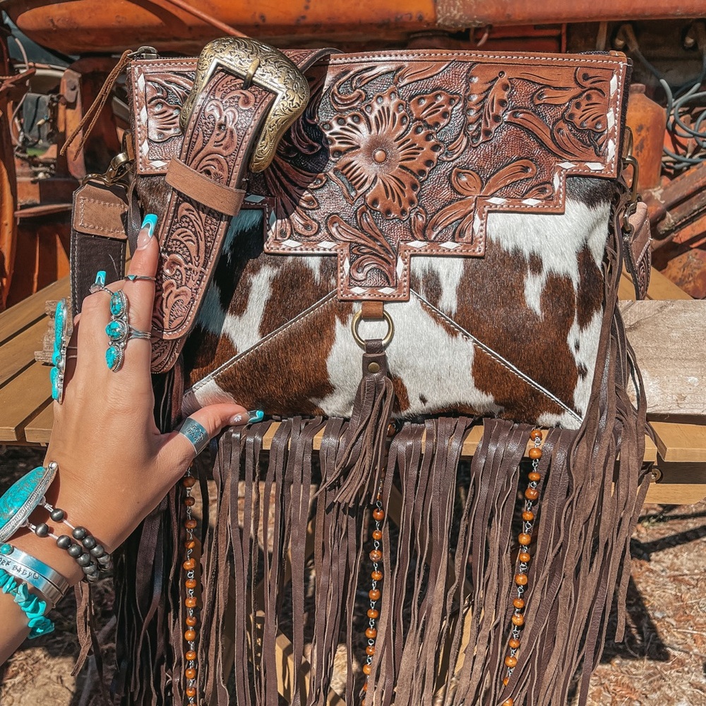 Haute Southern Hyde x Beth Marie The Lancaster Purse Cowhide Western Style